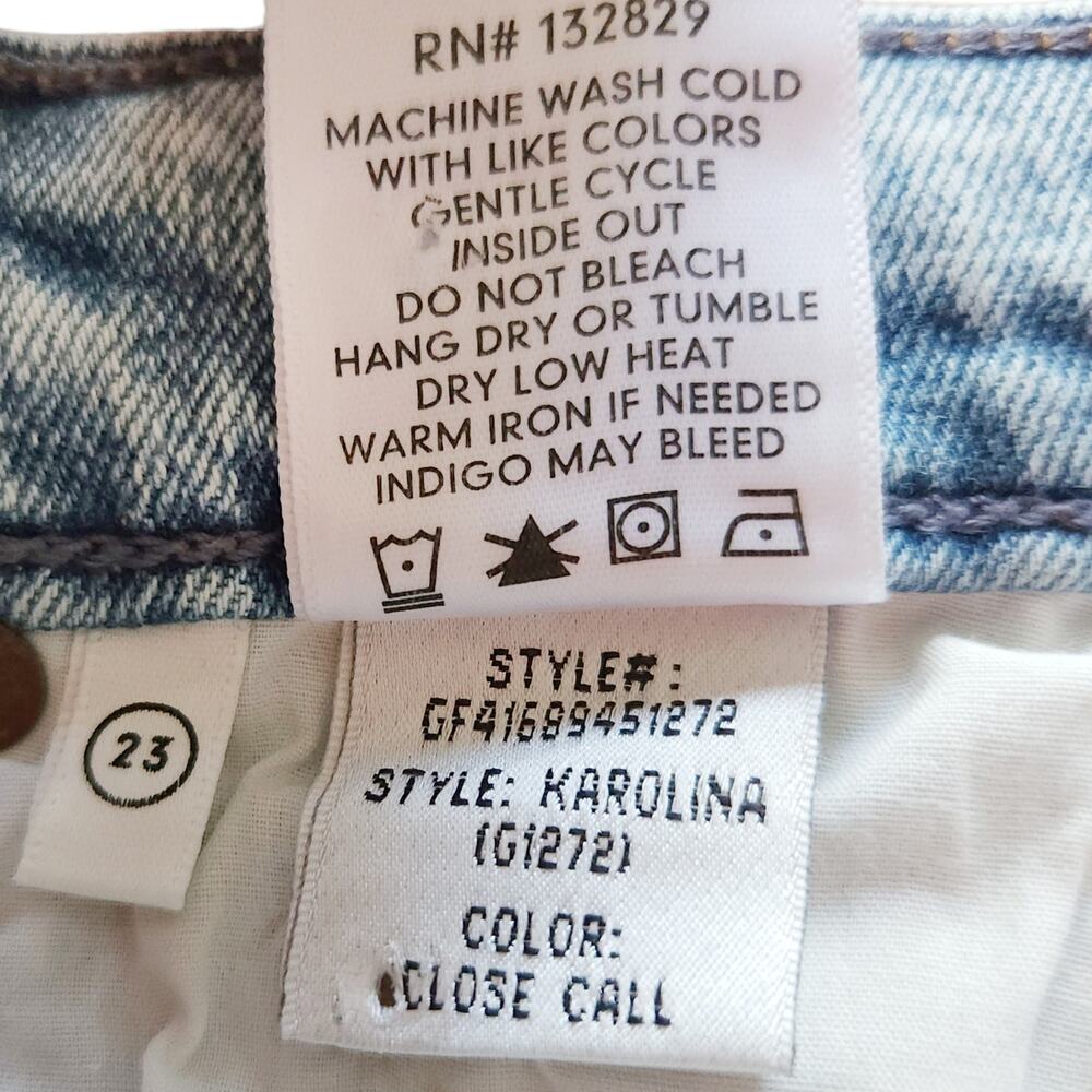 GRLFRND The Karolina distressed high rise skinny jeans in Close Call Size 23 NEW - Picture 9 of 10